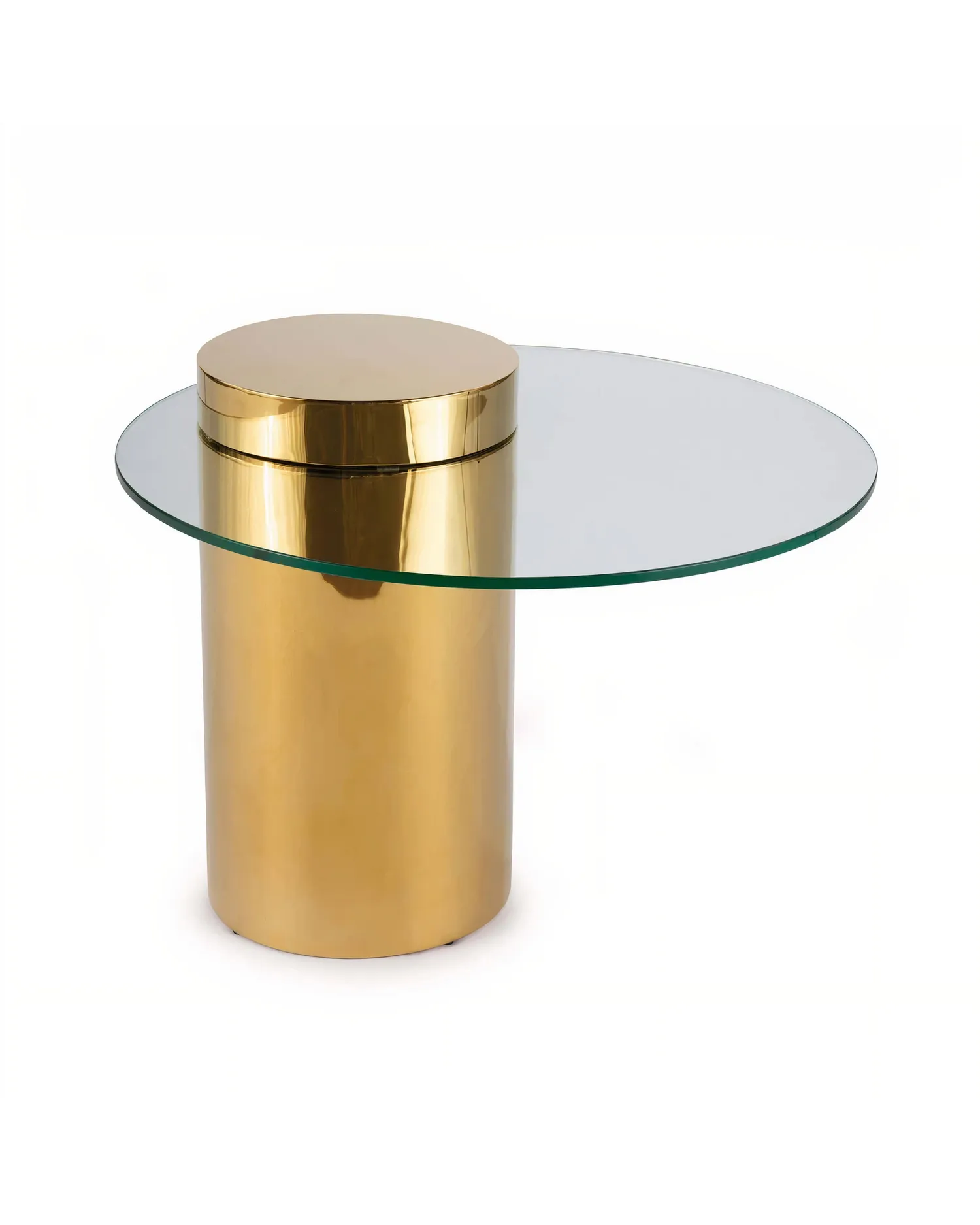 Золотой приставной столик Мартиника Louvre Home FST130924RJ