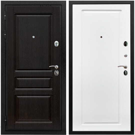 Дверь входная Graf Премиум-Н МДФ 16 мм ФЛ-243 Венге / МДФ 16 мм ФЛ-119 Ясень белый