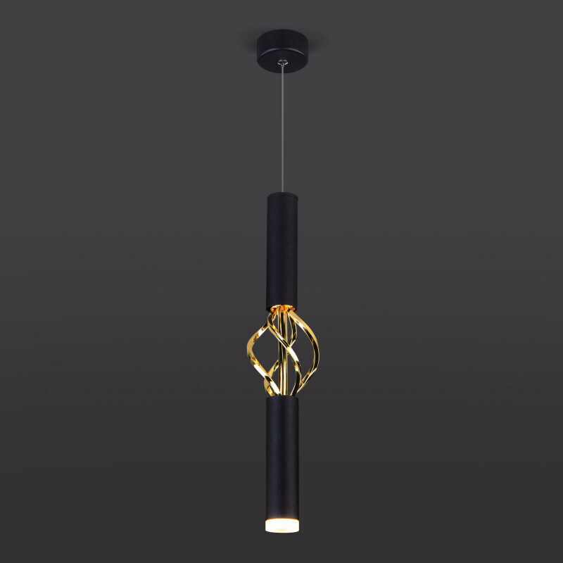 Подвесной светильник Eurosvet 50191/1 LED черный/золото