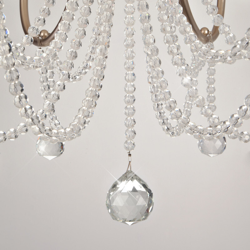 Подвесная люстра Eurosvet 10088/6 перламутровое золото Strotskis