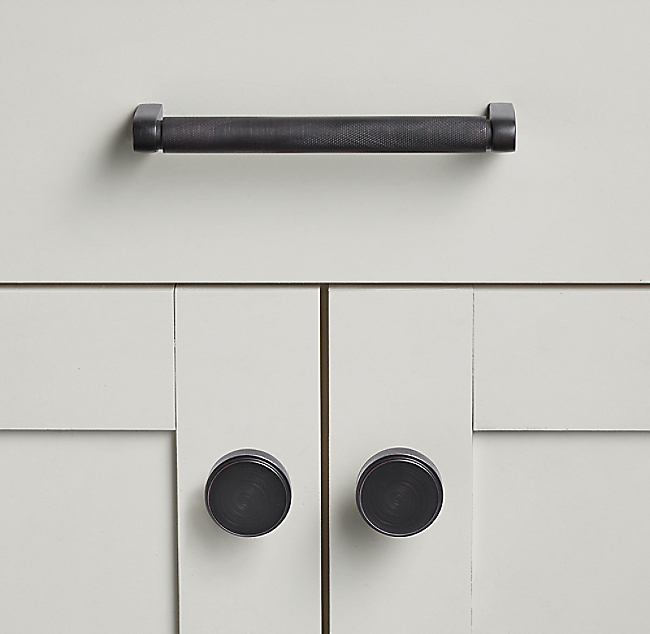 Ручка-кнопка Restoration Hardware Lambeth Knurled d.3.2 Bronze