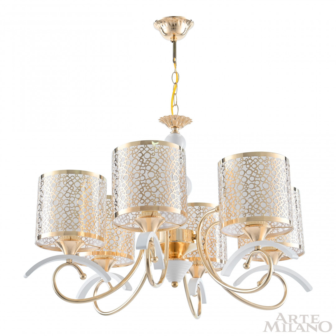 Люстра подвесная с плафонами 309787/6 Wh/Gd Arte Milano