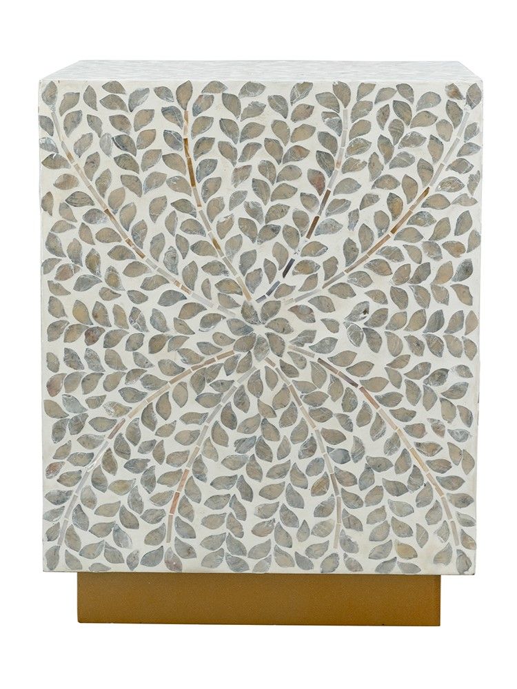 Столик акцентный с отделкой раковинами устриц Glasar D5603