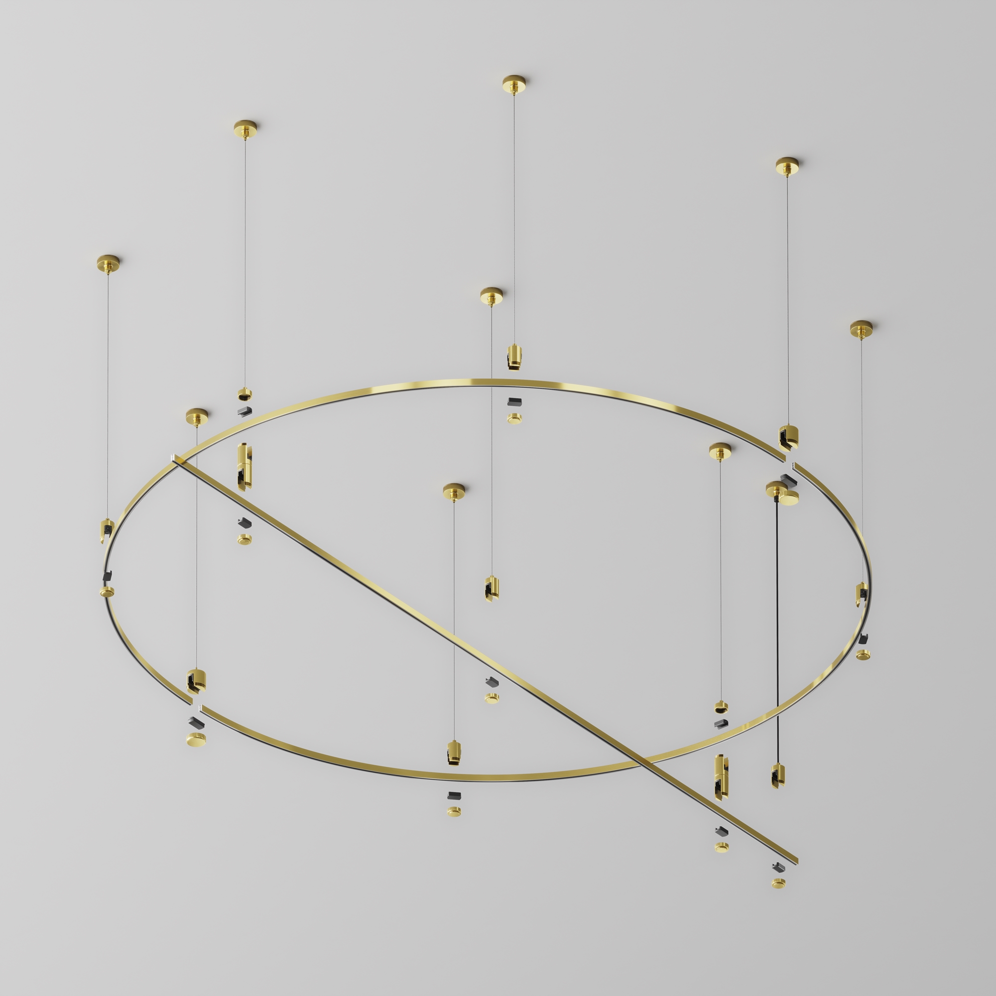 Шинопровод накладной/подвесной Technical TRX154-2SR-D1500-BS