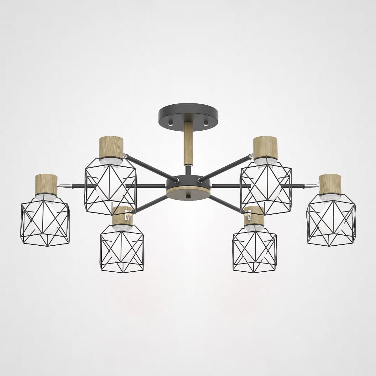 Потолочная люстра CORF B3 Gray 6 lamps by ImperiumLoft