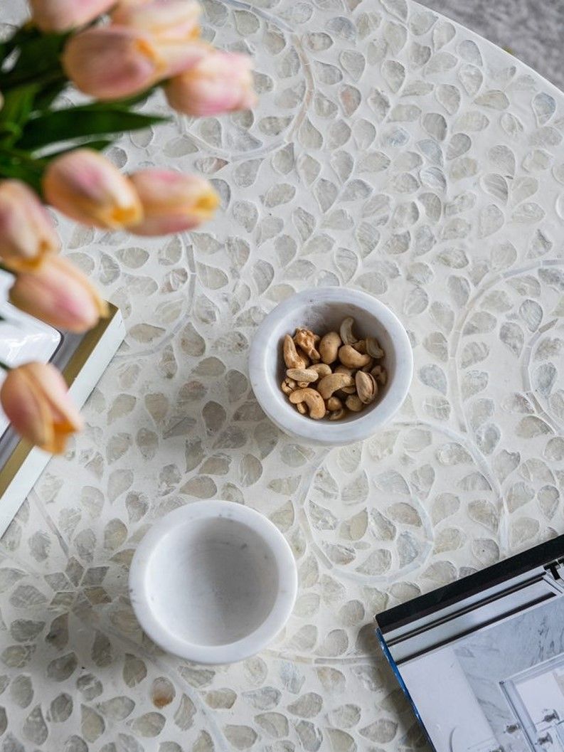 Чаша из белого мрамора Glasar 78602/1-WHIT-DS