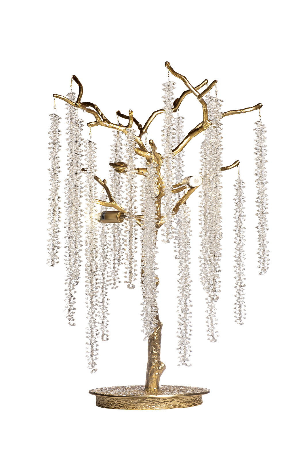 Лампа настольная со стеклянными подвесами цвет золото Garda Decor 86-80860