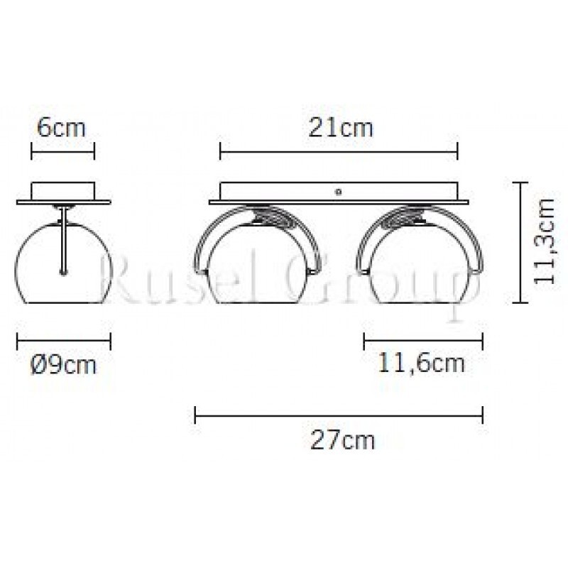Настенно-потолочный светильник Fabbian Beluga Colour D57 G23 00
