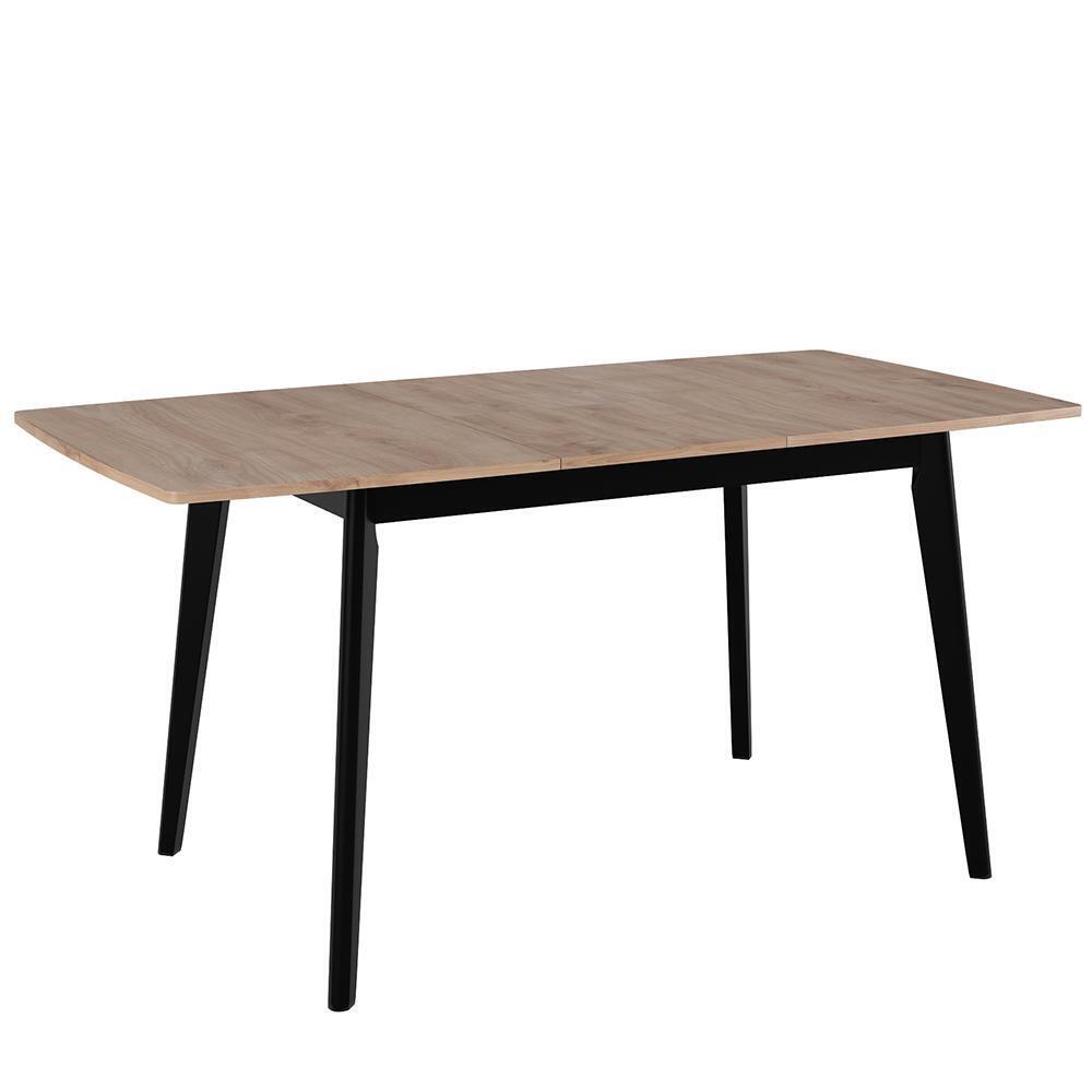 Стол Oslo раскладной 120-160x80x76см, Дуб Навара, чёрный Bradex Home FR 0851