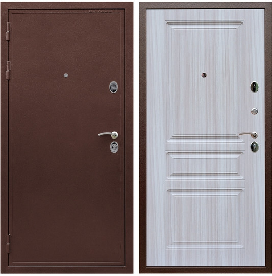 Дверь входная Graf Лондон Антик медь / МДФ 16 мм ФЛ-243 Сандал белый