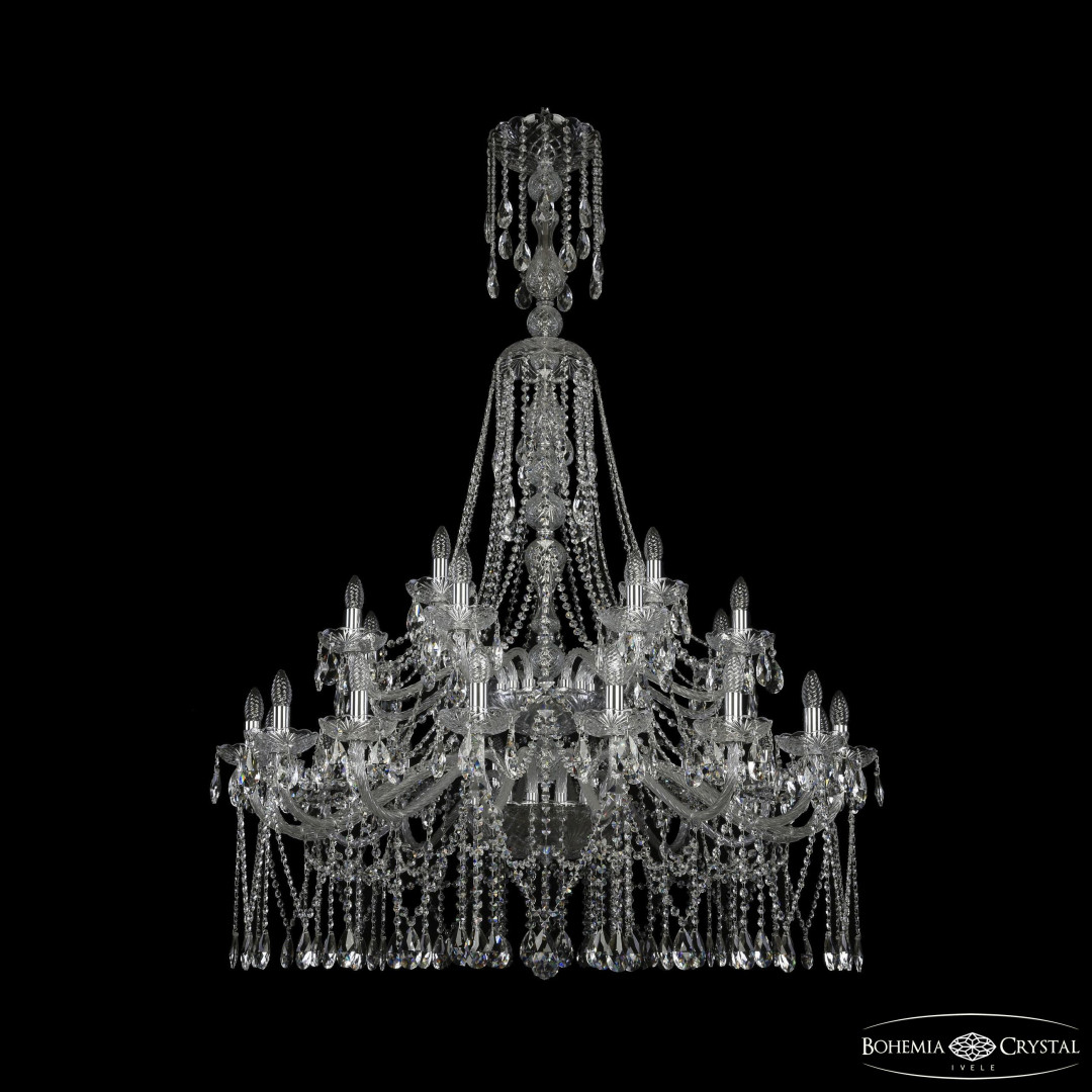 Люстра хрустальная 1413/16+8+4/400/XL-163/2d Ni