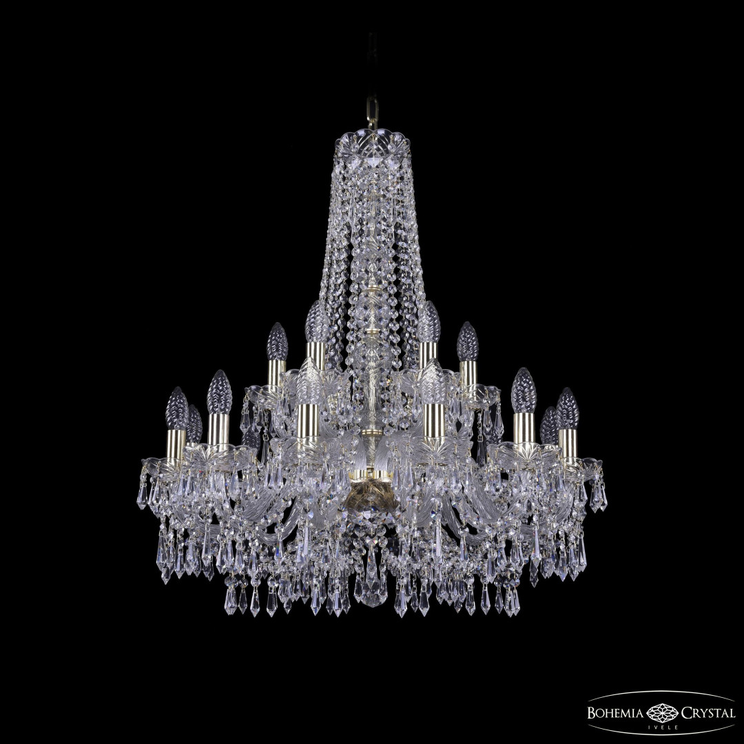 Люстра хрустальная 1403/12+6/240/h-76 G