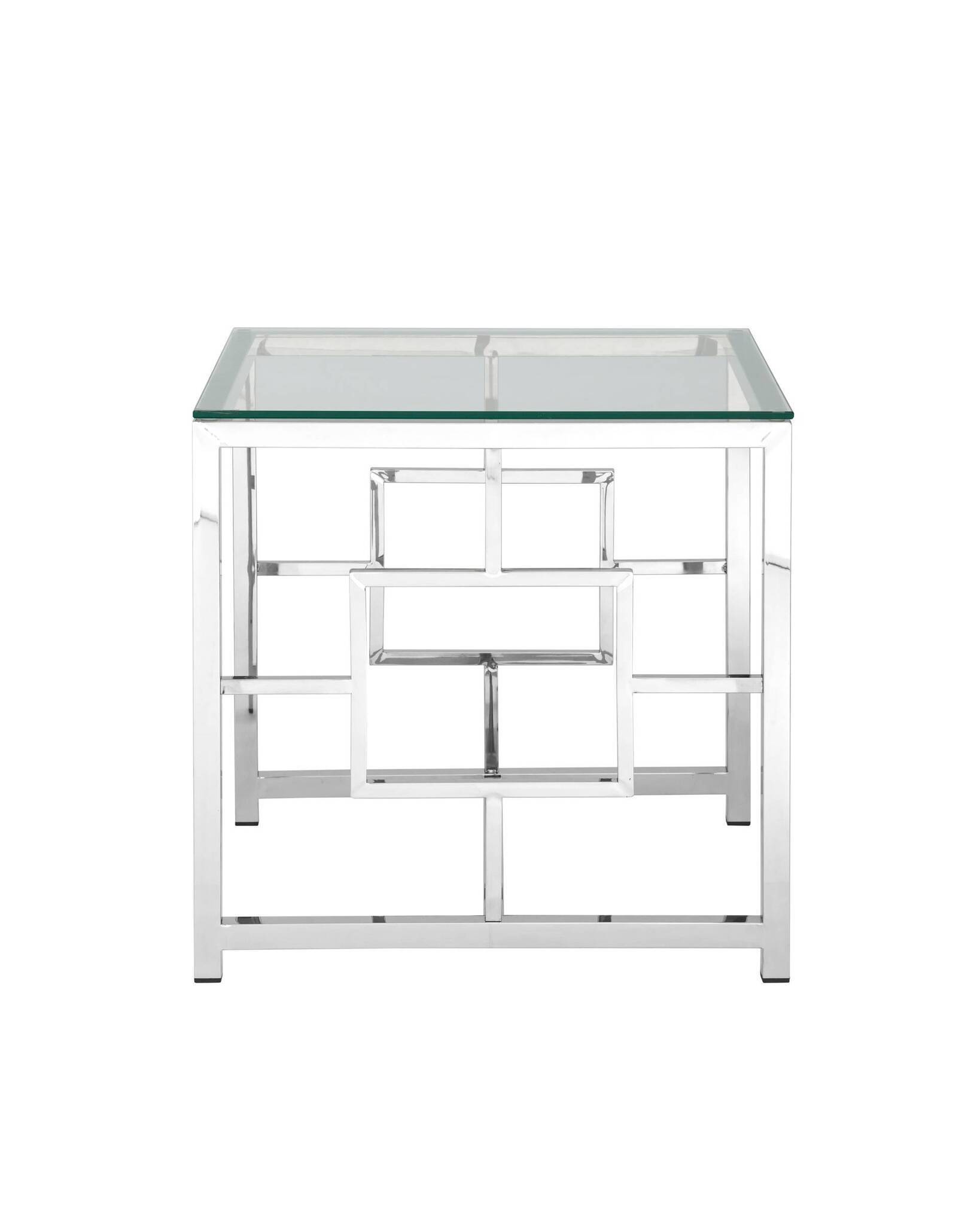 Журнальный столик 55*55 БРУКЛИН серебро Stool Group