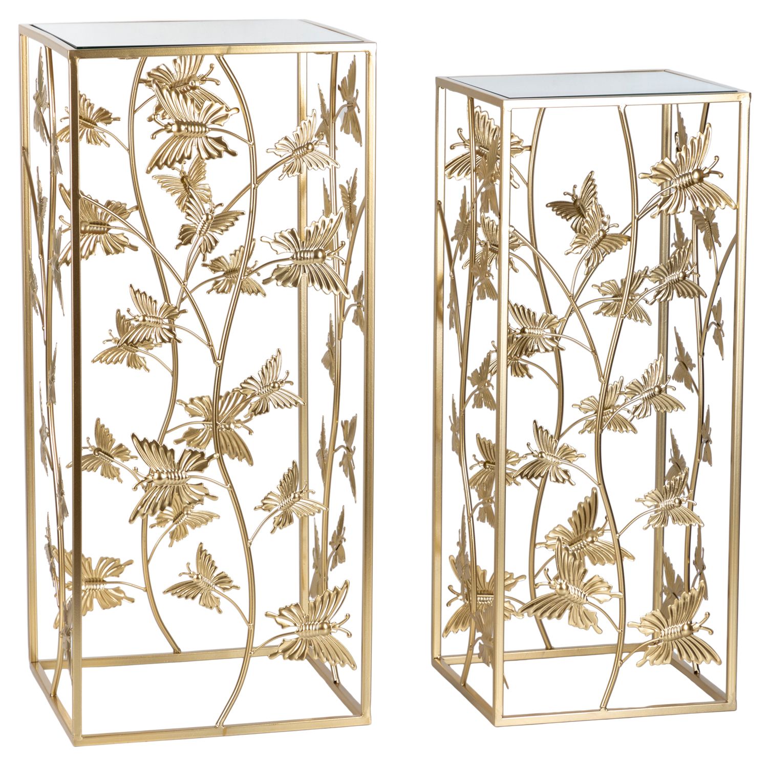 Столики интерьерные с зеркальной столешницей, набор Glasar 54-215/214