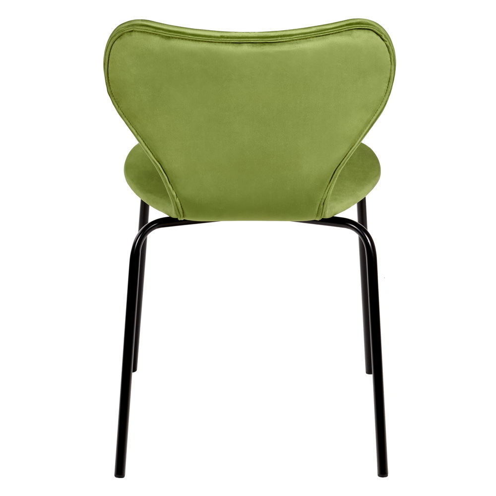 Стул Seven светло-зеленый велюр с чёрными ножками Bradex Home RF 0254