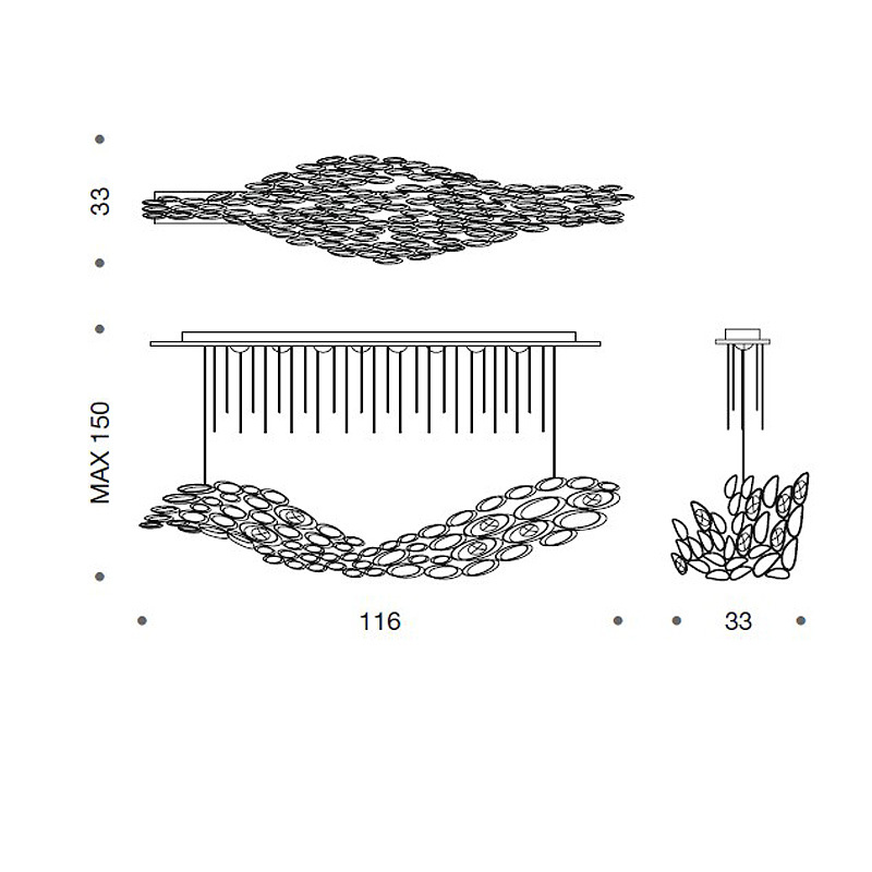 Люстра IDL 448/8S LED black