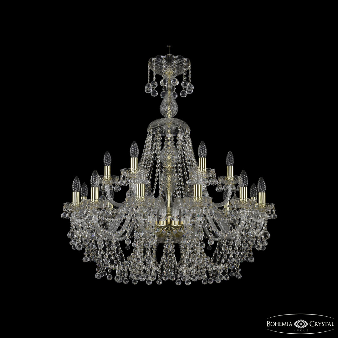 Люстра хрустальная 1409/12+6/300/XL-95 G