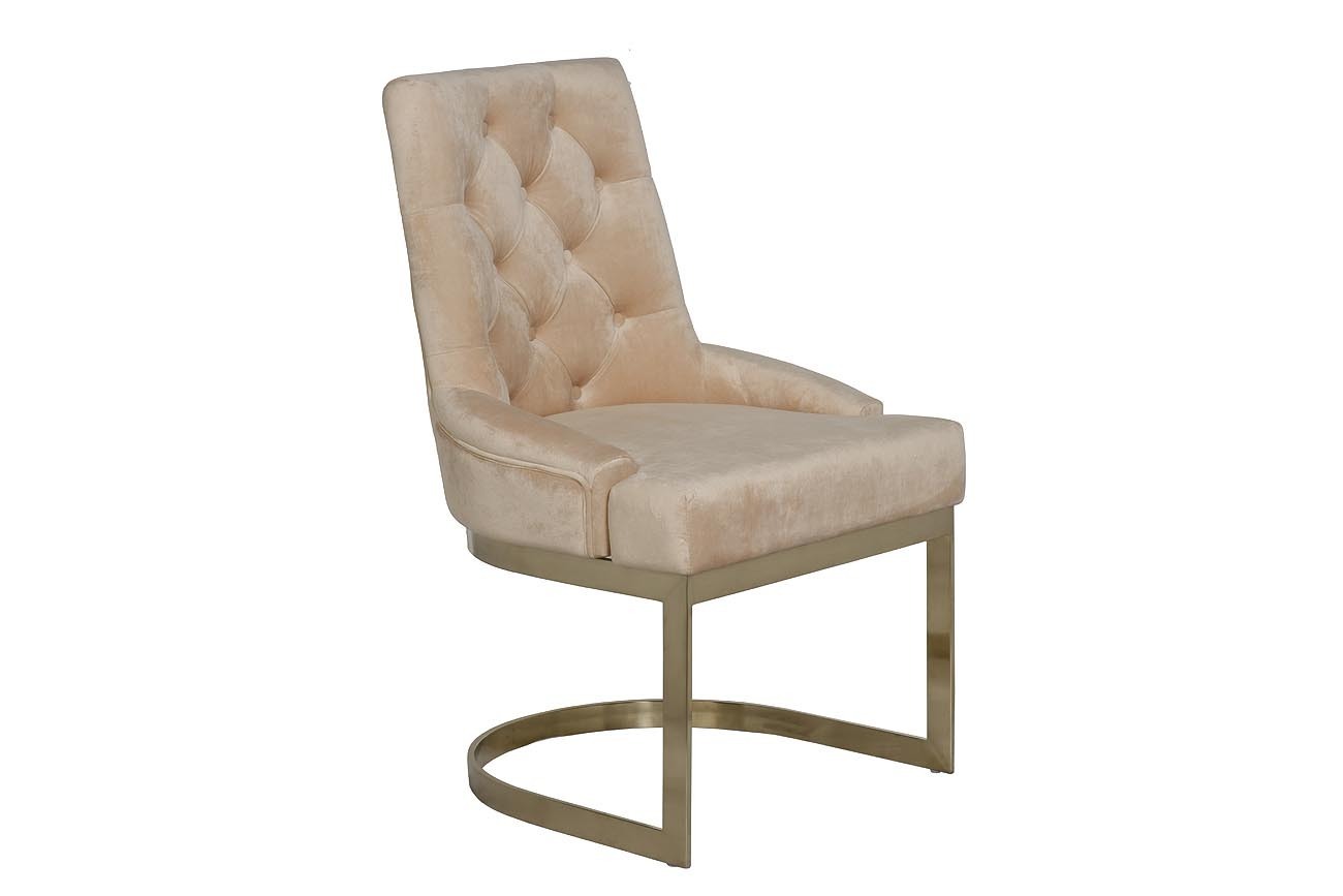 Стул на металлическом каркасе бежевый Garda Decor 76AR-6210GOLD-BG