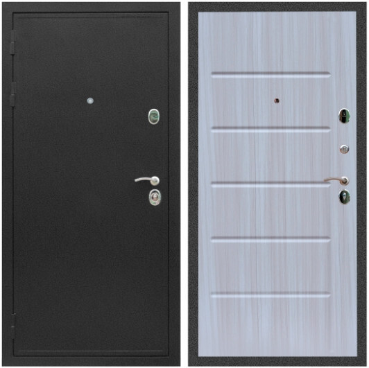 Дверь входная Graf Престиж Черный крокодил / МДФ 10 мм ФЛ-102 Сандал белый