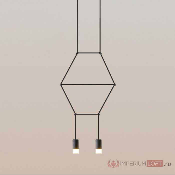 Подвесной светильник Via Wireflow polyhedral 2 Lineal Pendant Light by ImperiumLoft