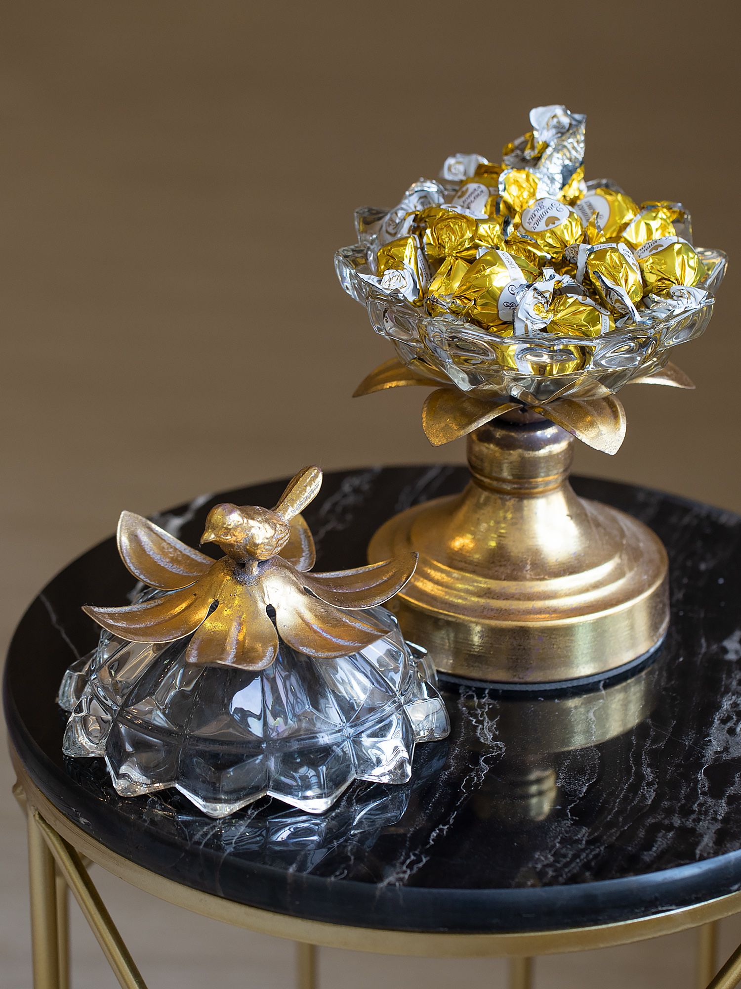 Декор Вазочка с птичкой Glasar 57-046