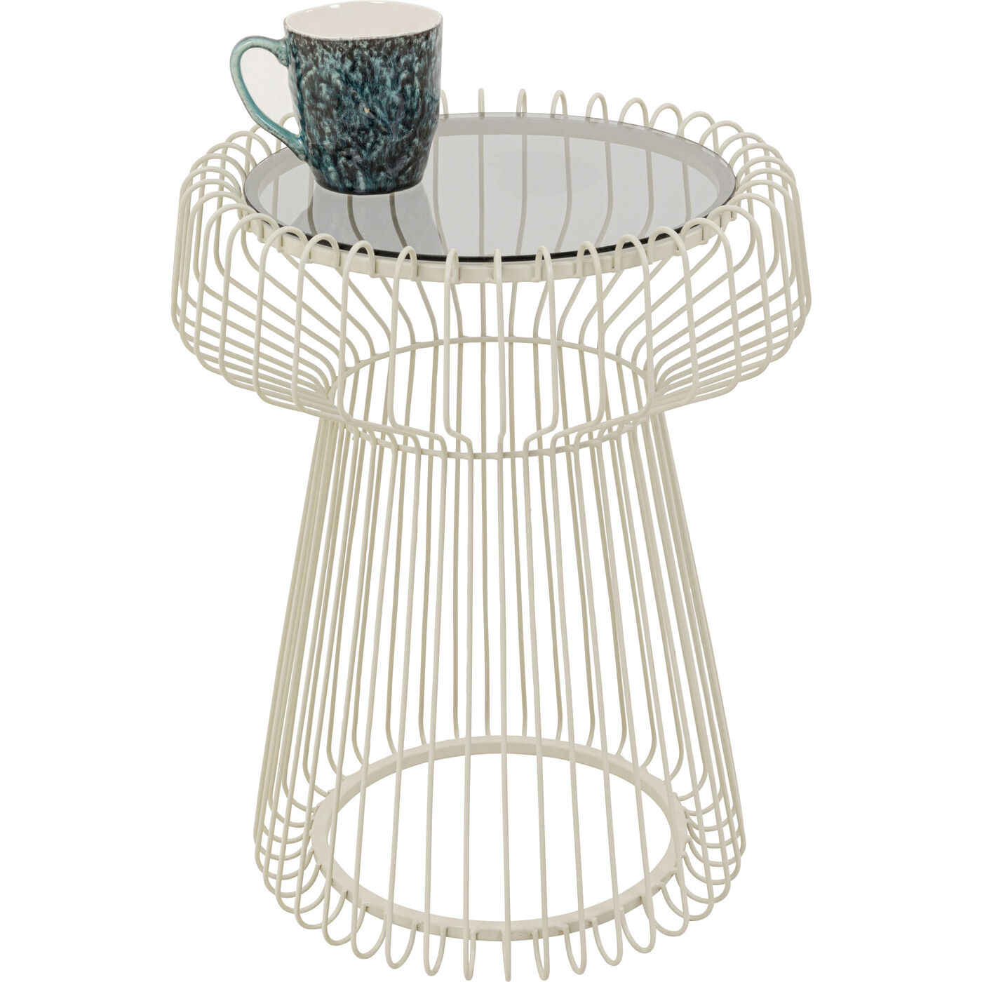 Приставной стол Lisboa White Ø38cm KARE 70153