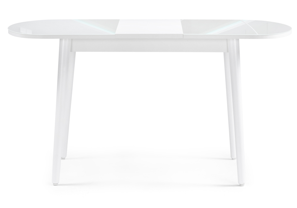Стол стеклянный Woodville Клэйтон белый / белый 379006