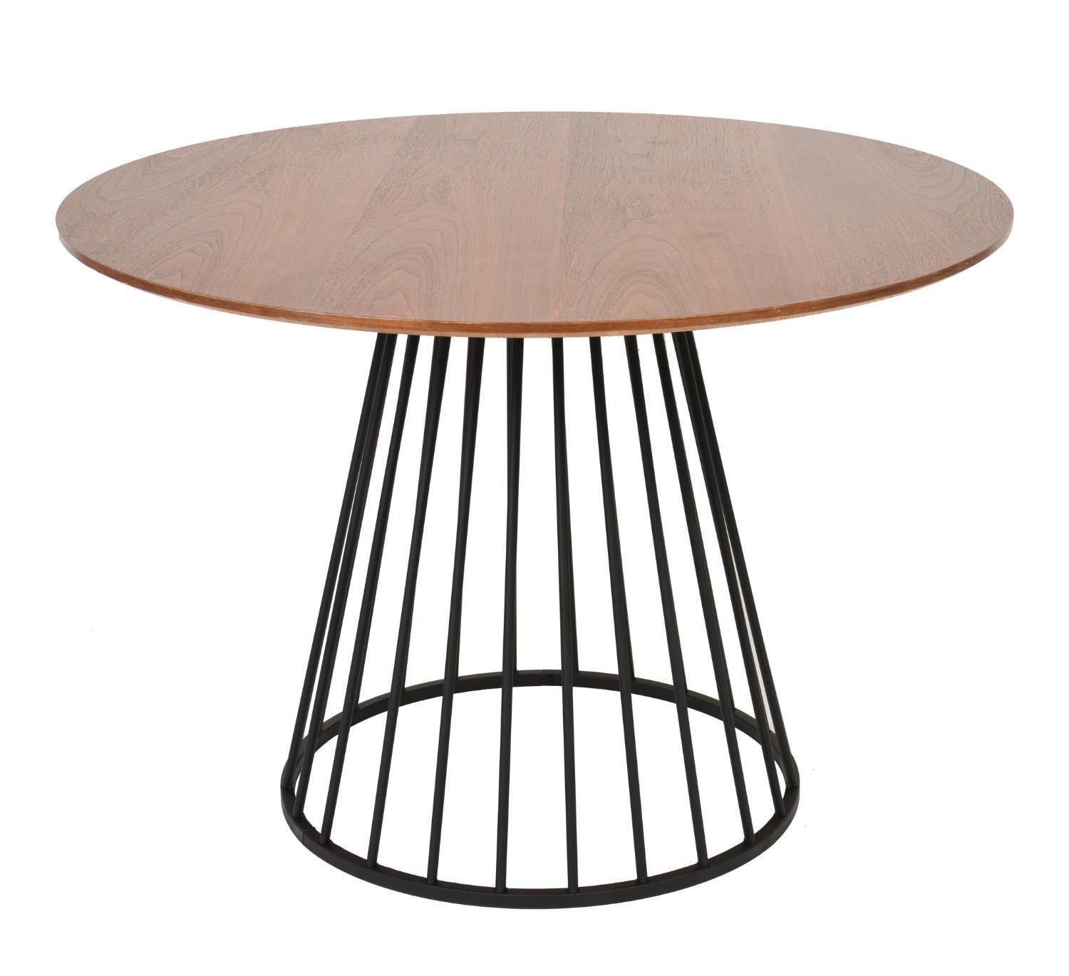 Стол Liverpool 110см, орех с чёрными ножками Bradex Home FR 0319