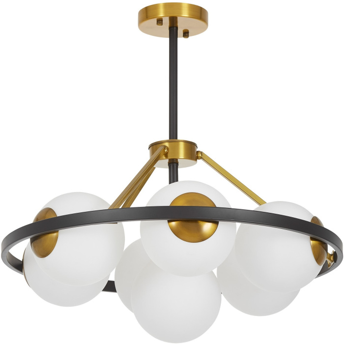 Потолочная люстра Lumina Deco LDP 8034-7 BK+WT