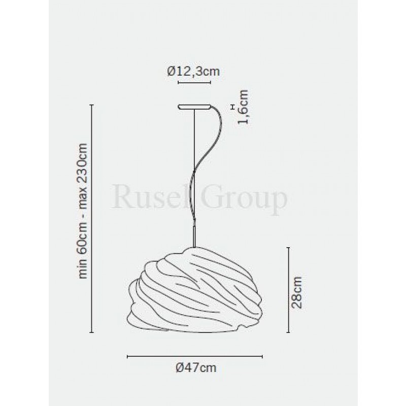 Подвесной светильник Fabbian Cyclone F28 A01 01