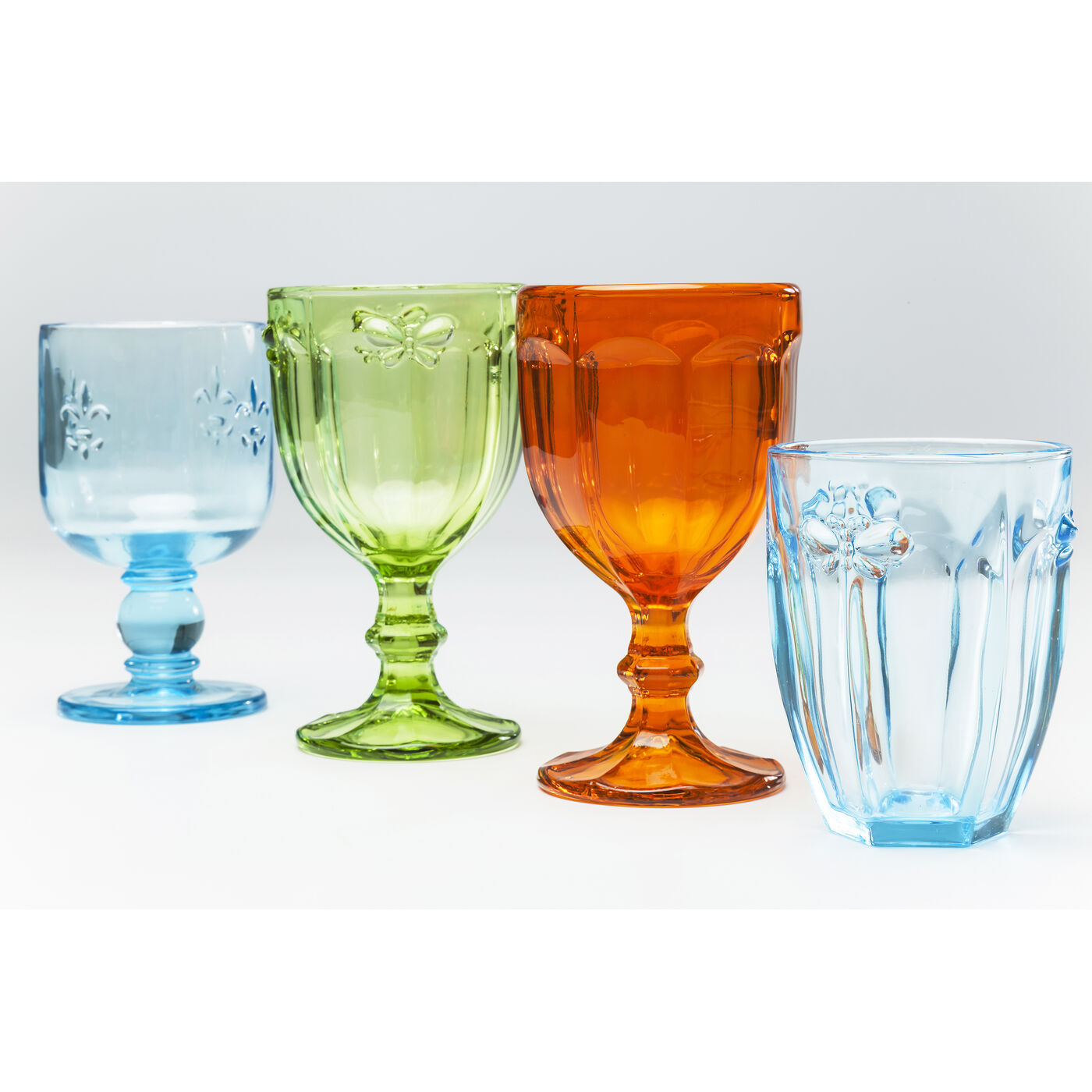 Бокал для вина Goblet Butterfly Olive KARE 38012