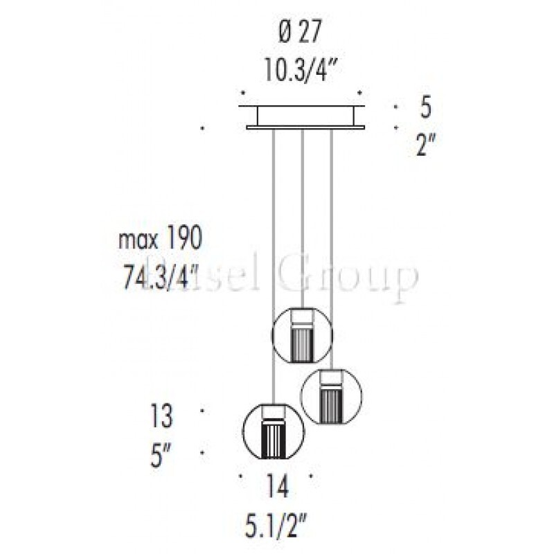 Подвесной светильник LEUCOS FAIRY S/S R3