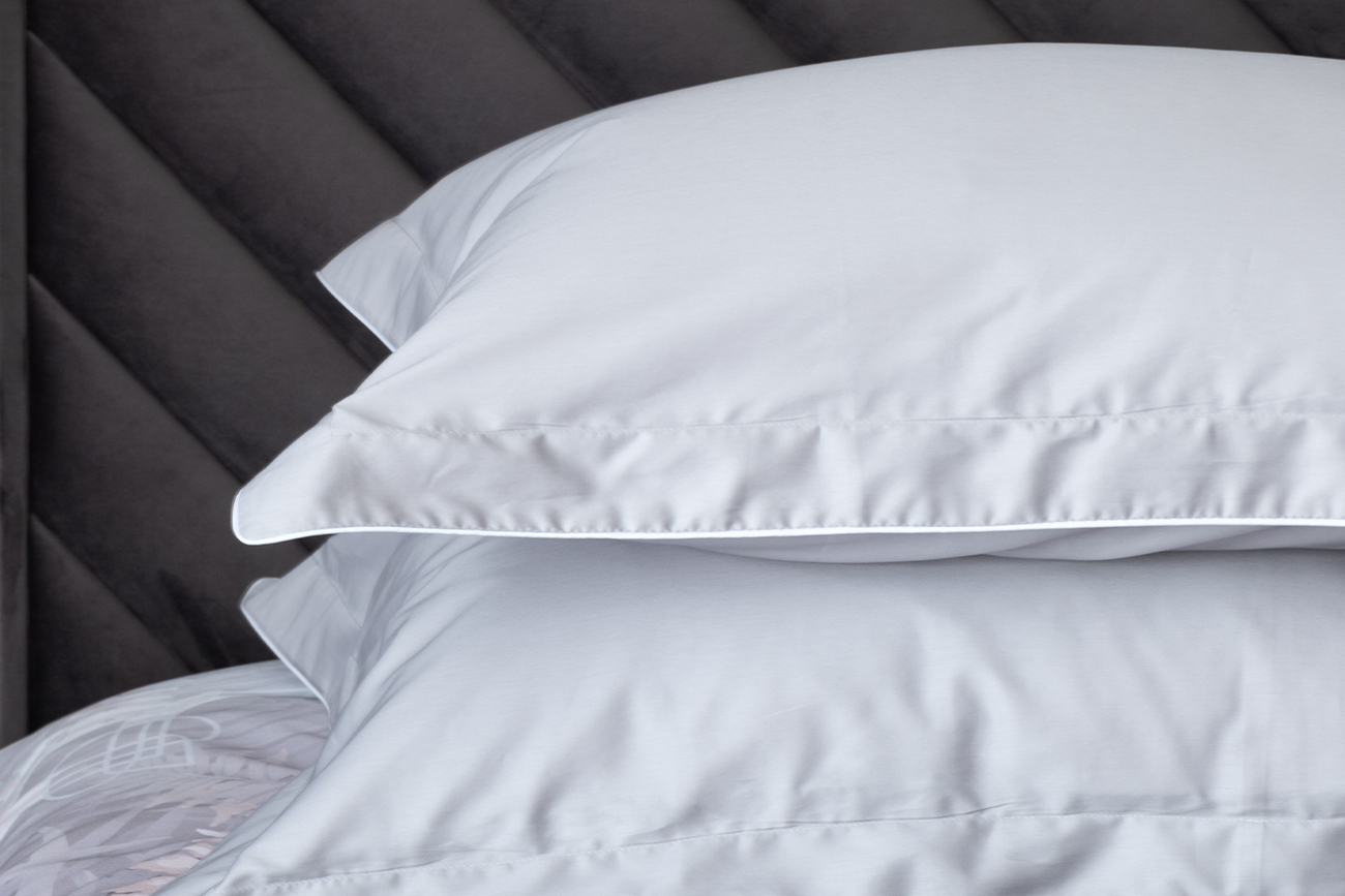 Комплект из 2х наволочек сатиновых 70х70см серый Garda Decor 130HB- PC7070-NAV SER