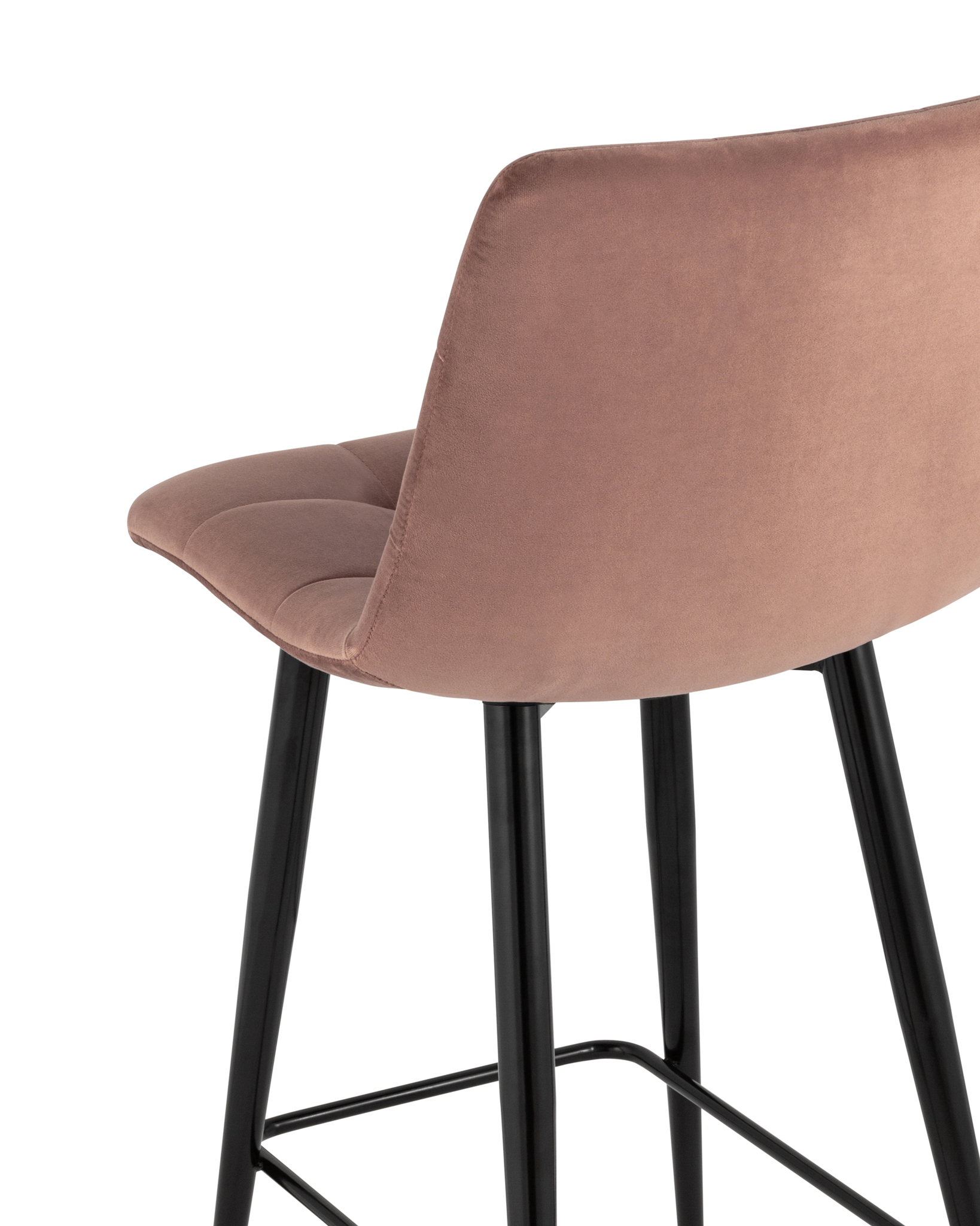 Стул полубарный Джанго велюр пыльно-розовый высота сиденья 60 см Stool Group