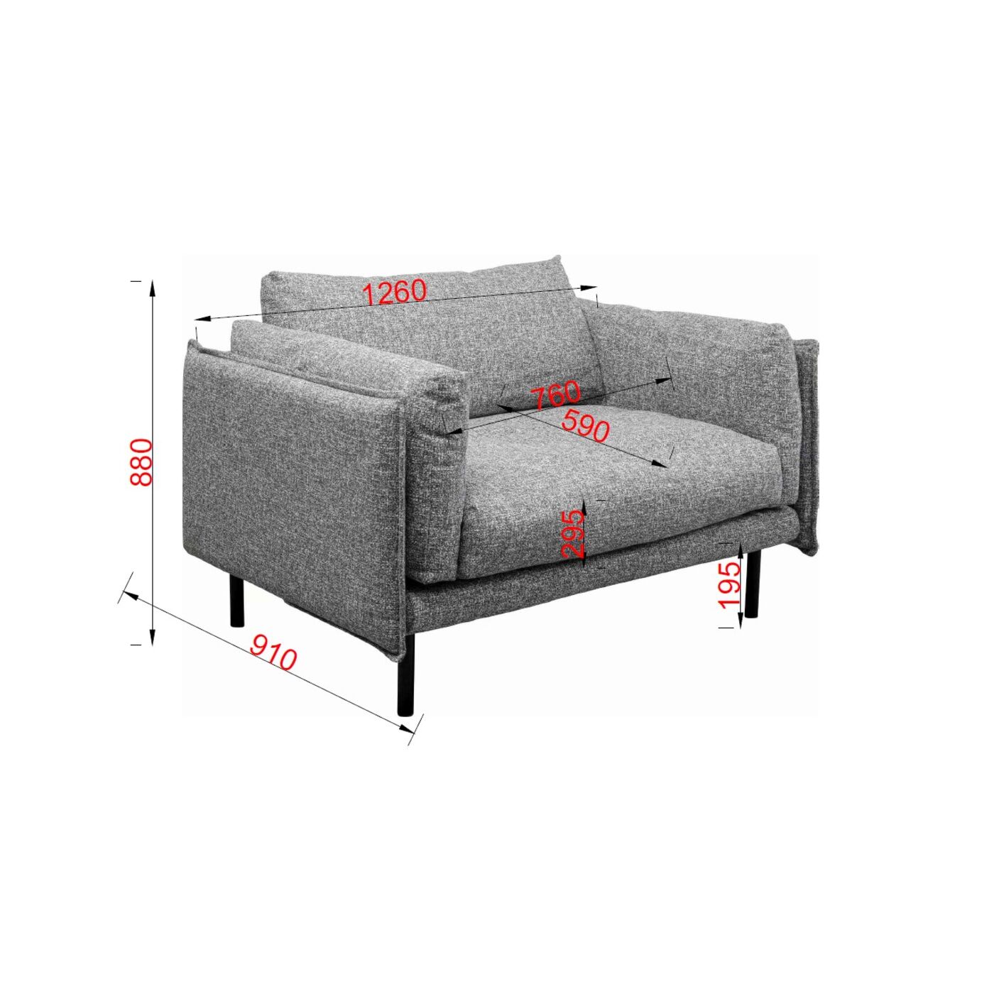 Кресло Pola Grey KARE 87871