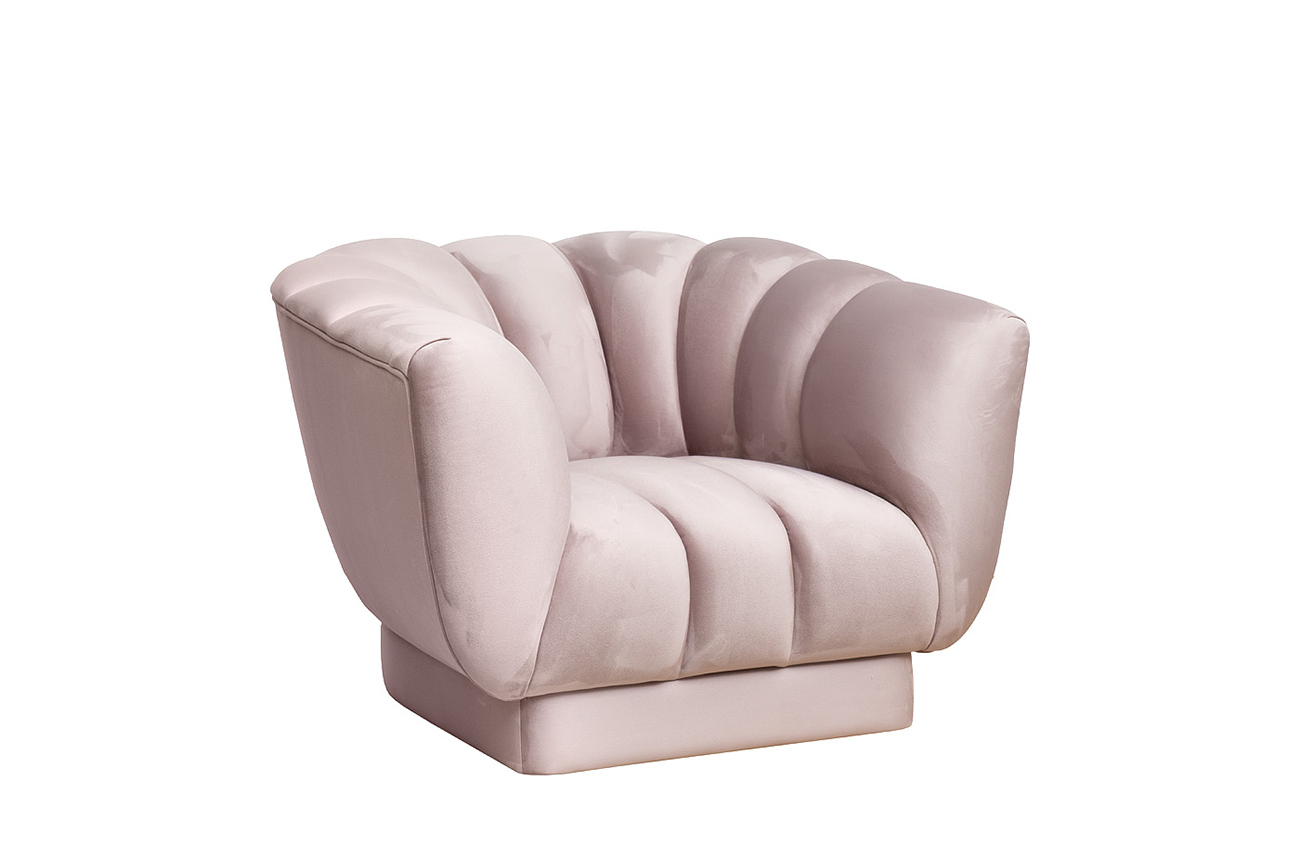 Кресло Fabio велюровое бежевое Garda Decor FABIO-1-2K-Colt1001