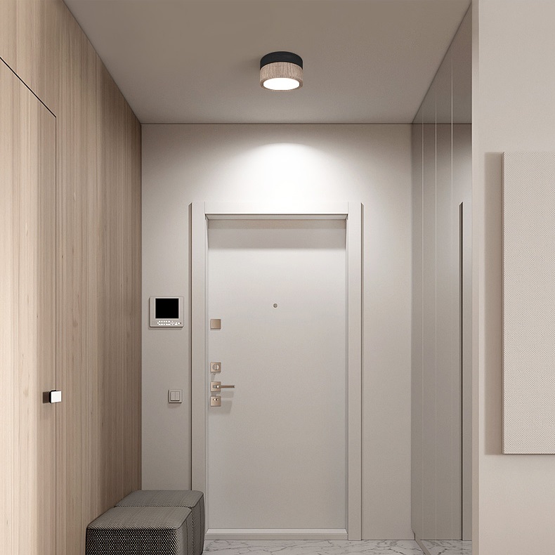 Точечный светильник FOG WOOD D9 Black 3000К 5W by ImperiumLoft