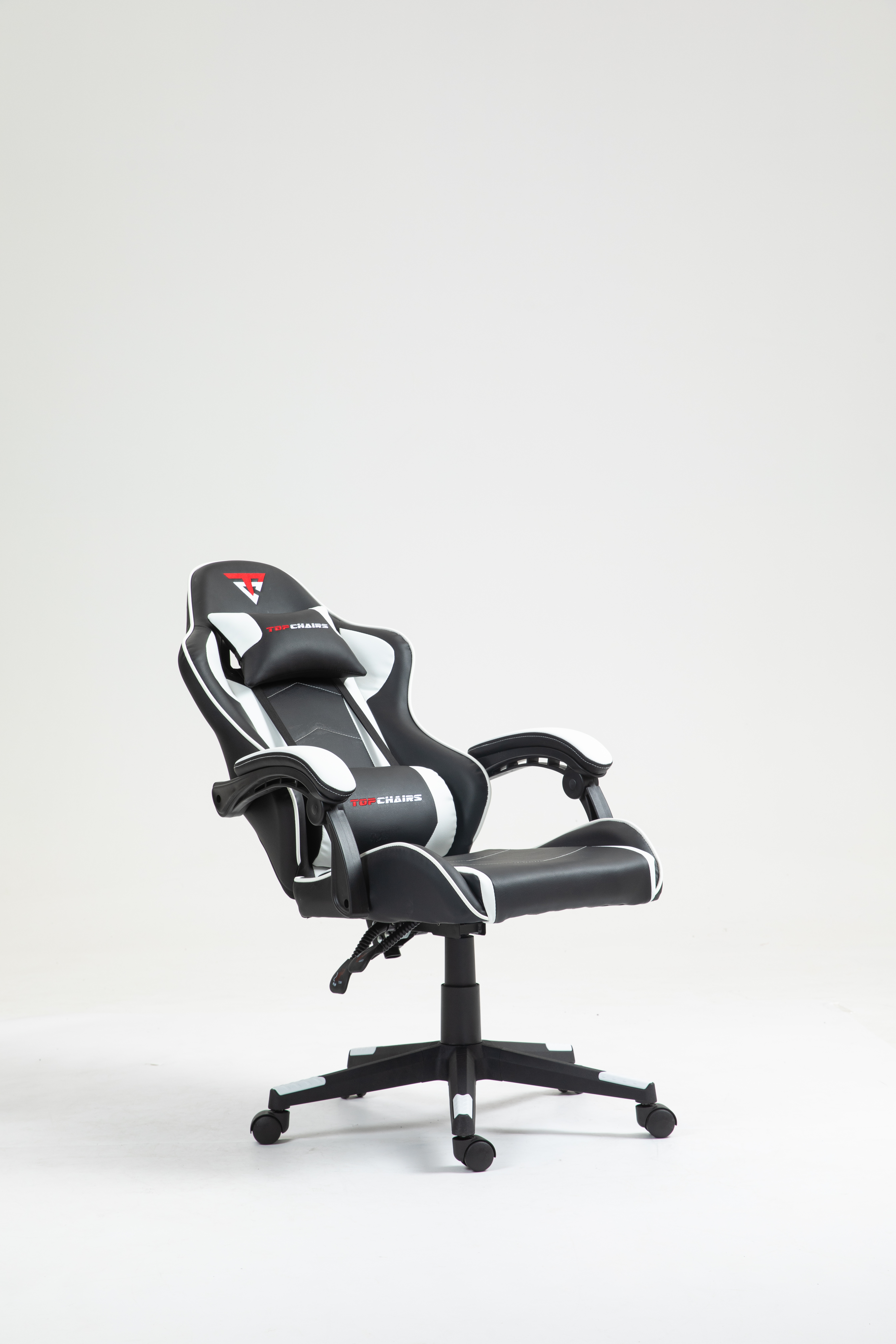 Кресло спортивное TopChairs Shadow черно-белый Stool Group