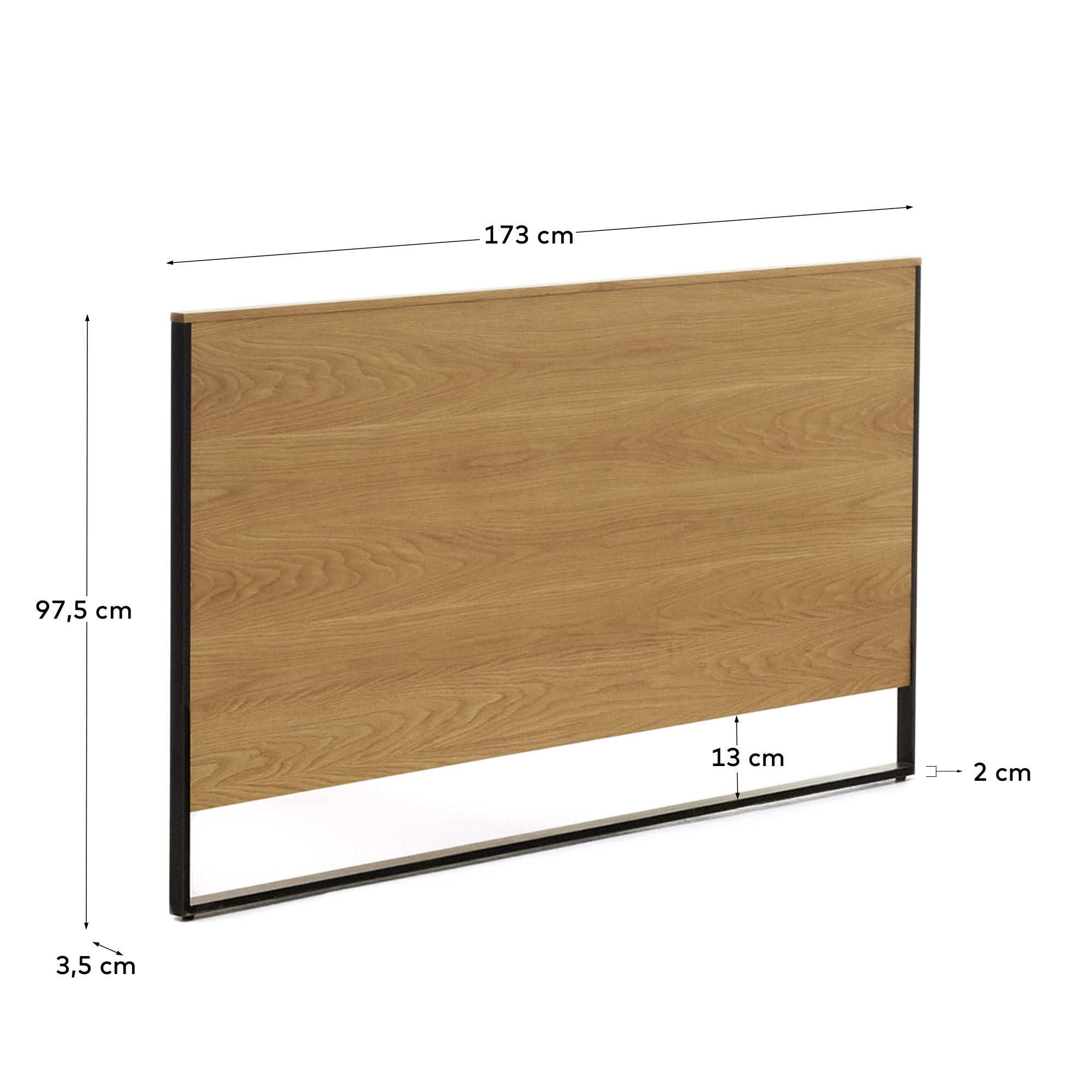 Taiana Изголовье из шпона дуба со стальными ножками 160 см La Forma (ex Julia Grup)