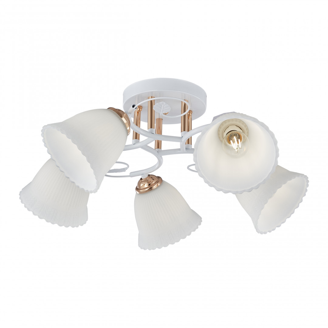 Люстра с плафонами 325395/5A WH+FG Arte Milano