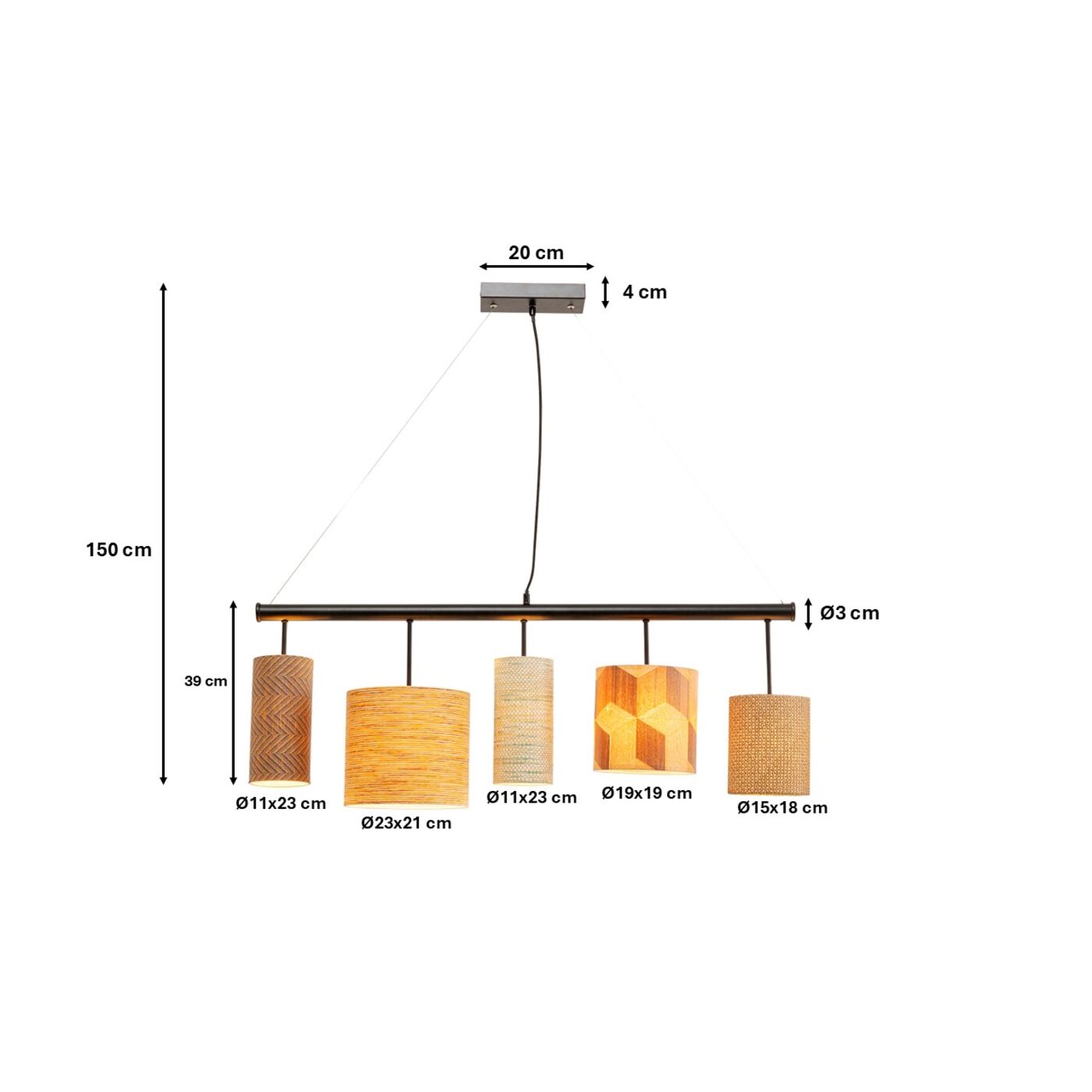 Светильник подвесной Parechi Texture 150cm KARE 56656
