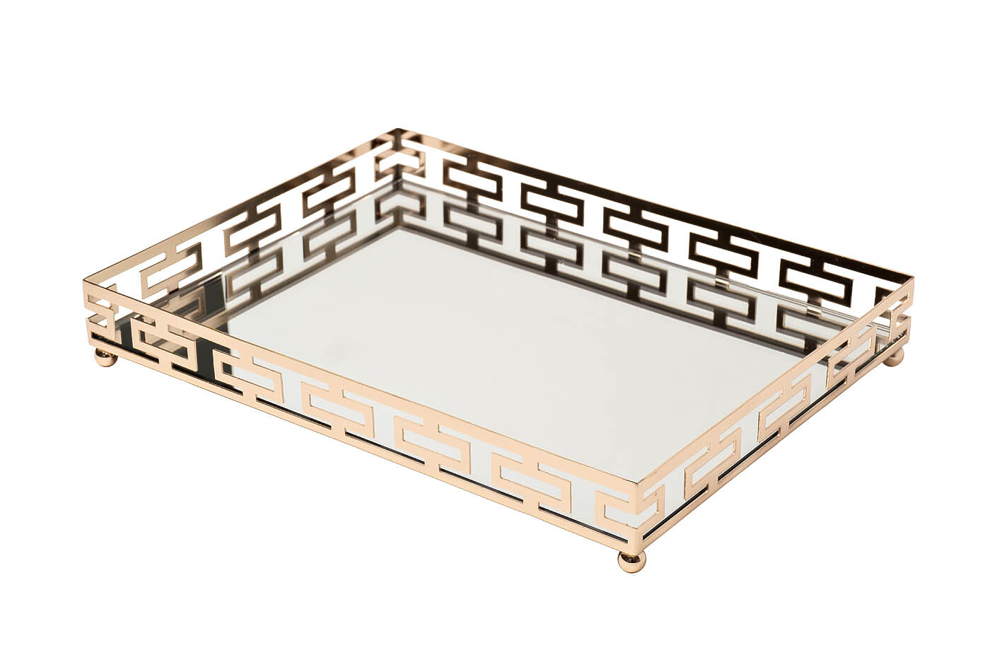 Поднос прямоугольный зеркальный/золото Garda Decor 2K389162-G