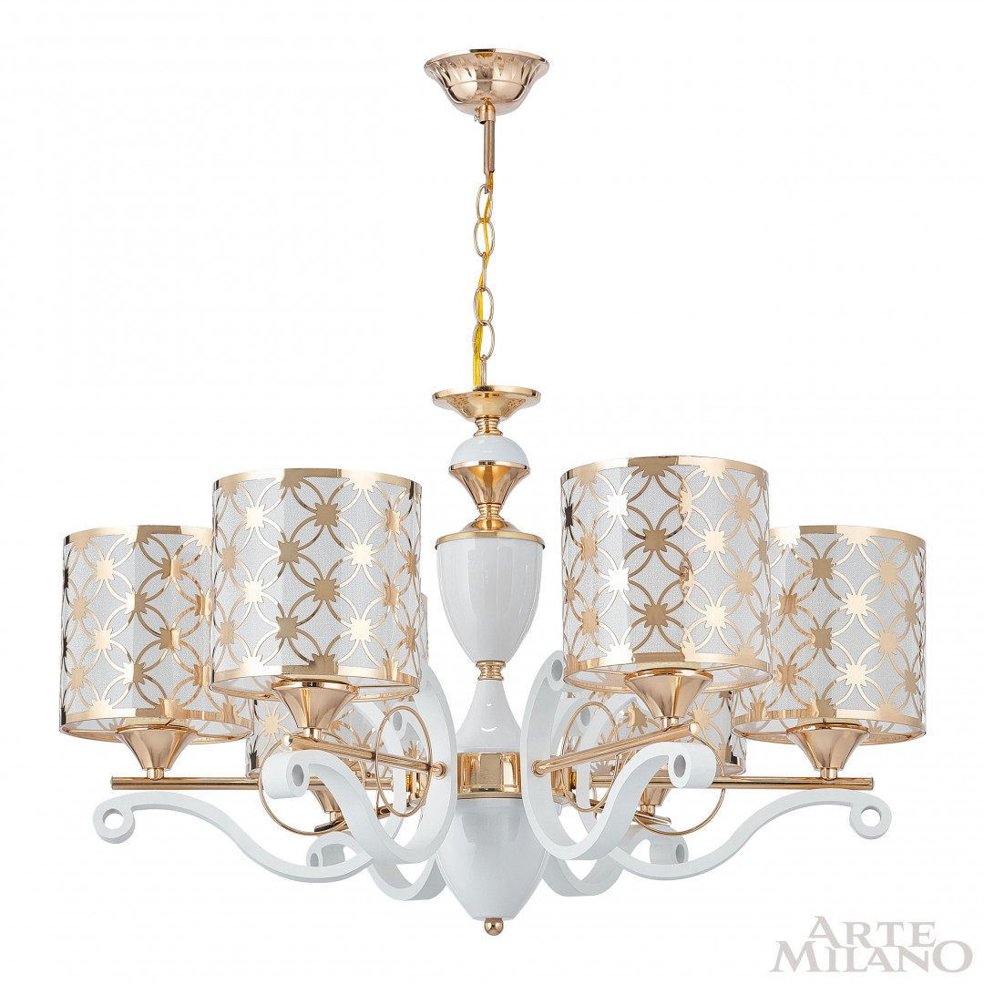 Люстра подвесная с плафонами 303097/6 Wh/Gd Arte Milano