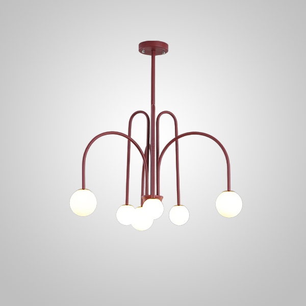 Потолочная люстра DAY L6 D75 Red by ImperiumLoft