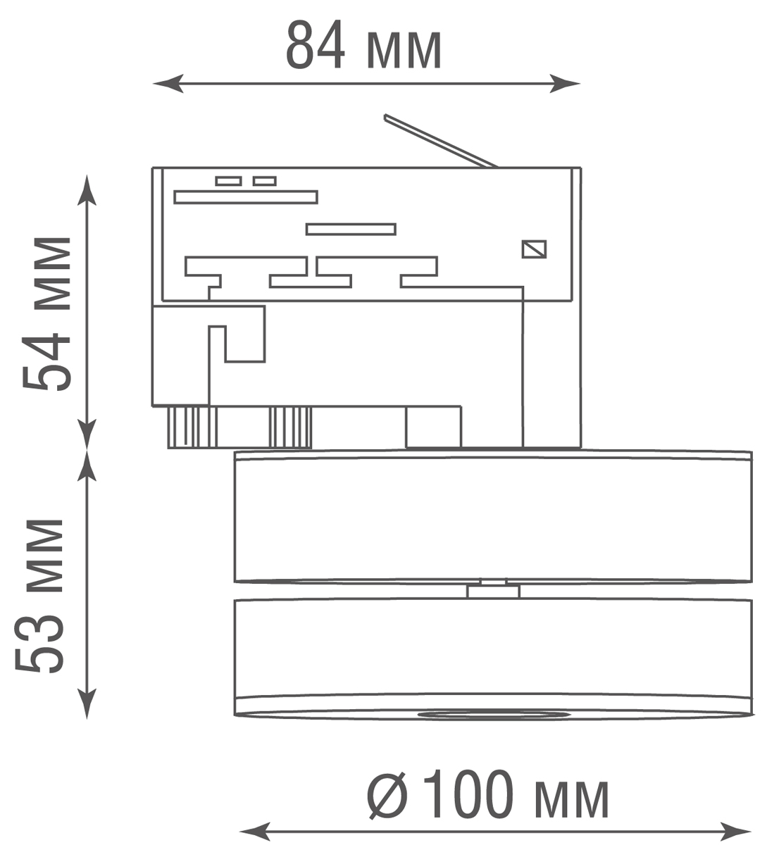 Светодиодный светильник для трехфазной шины Donolux DL18962R12W1WTrack