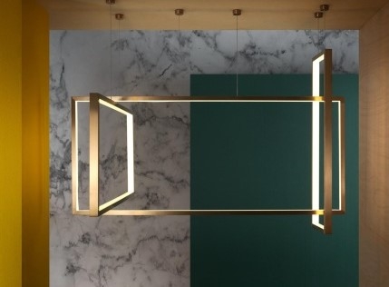 Подвесной светильник Frame 120x50 cm бронзовый Aromas del Campo