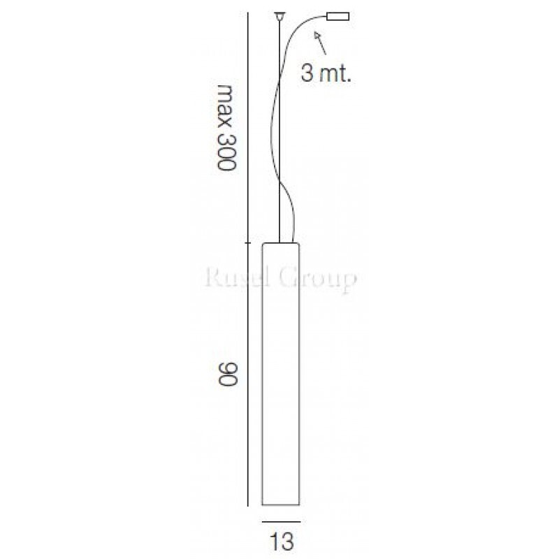 Подвесной светильник Vistosi TUBES SP 90 D1