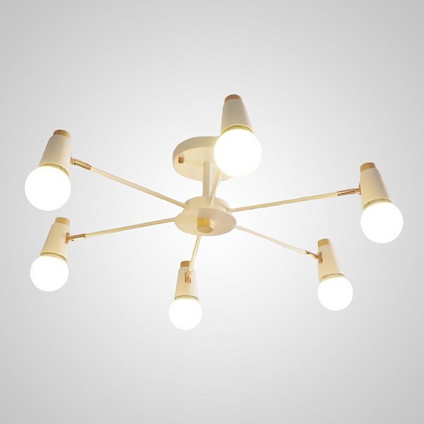Потолочная люстра ROTARY L6 White by ImperiumLoft