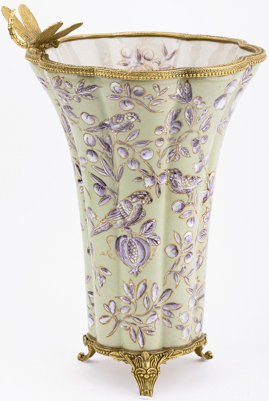 Ваза со стрекозой Glasar 31G1755/A1159HC/HLG1435