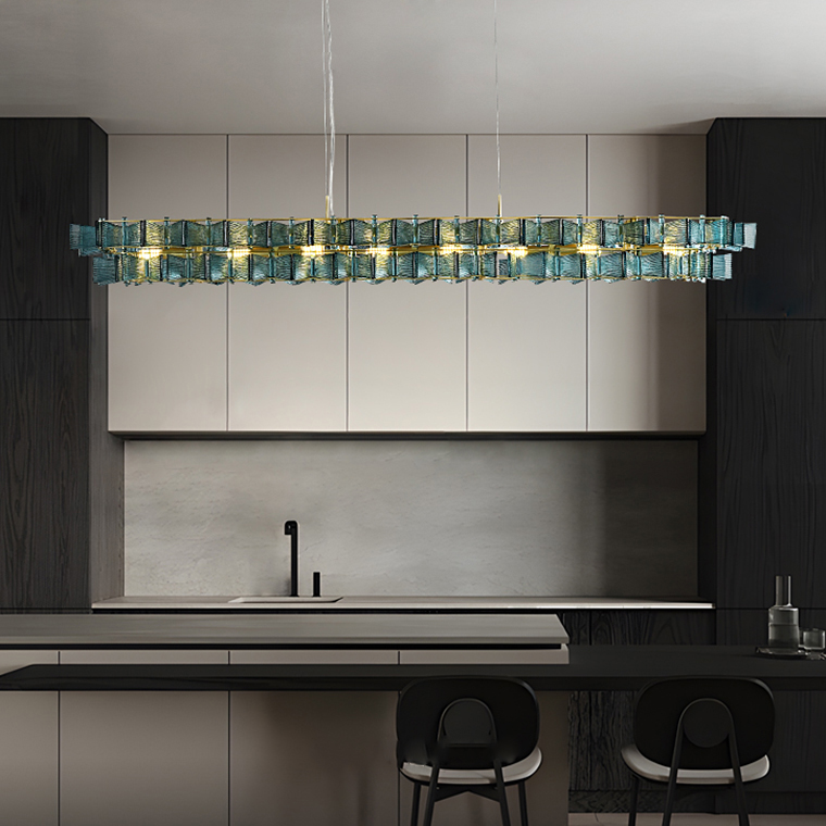 Реечный, рядный светильник DEXTER LONG L95 BLUE by ImperiumLoft